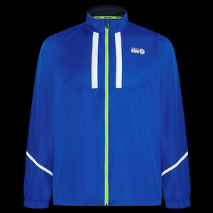 Men's Windproof Reflective Running Jacket - Steel Blue