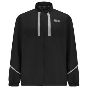 Men's Windproof Reflective Running Jacket - Black