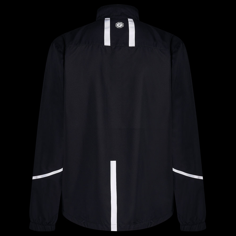 Men's Pace Running Jacket - Lightweight Windproof Reflective Trim & Two Pockets - Jet