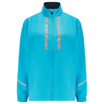 Women's Windproof Reflective Running Jacket - Light Blue