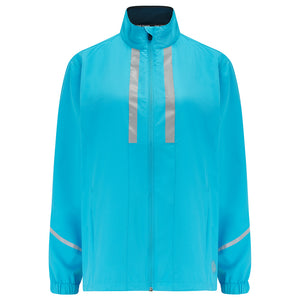 Women's Windproof Reflective Running Jacket - Light Blue