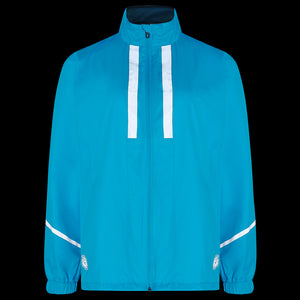 Women's Windproof Reflective Running Jacket - Light Blue
