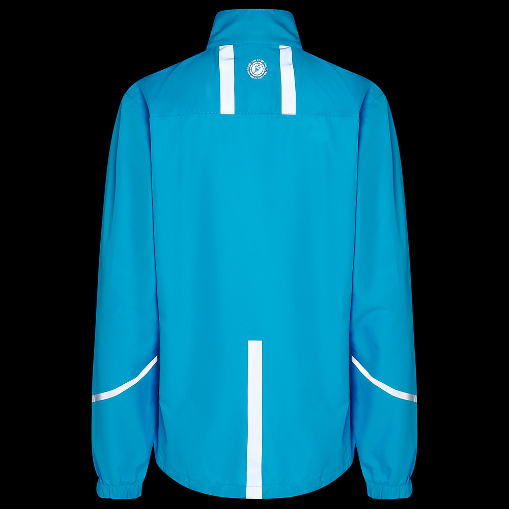 Women's Pace Running Jacket - Lightweight Windproof Reflective Trim & Two Pockets - Atoll Blue