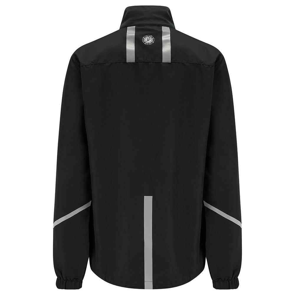 Women's Pace Running Jacket - Lightweight Windproof Reflective Trim & Two Pockets - Jet