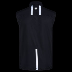 Men's Windproof Reflective Running Gilet - Black