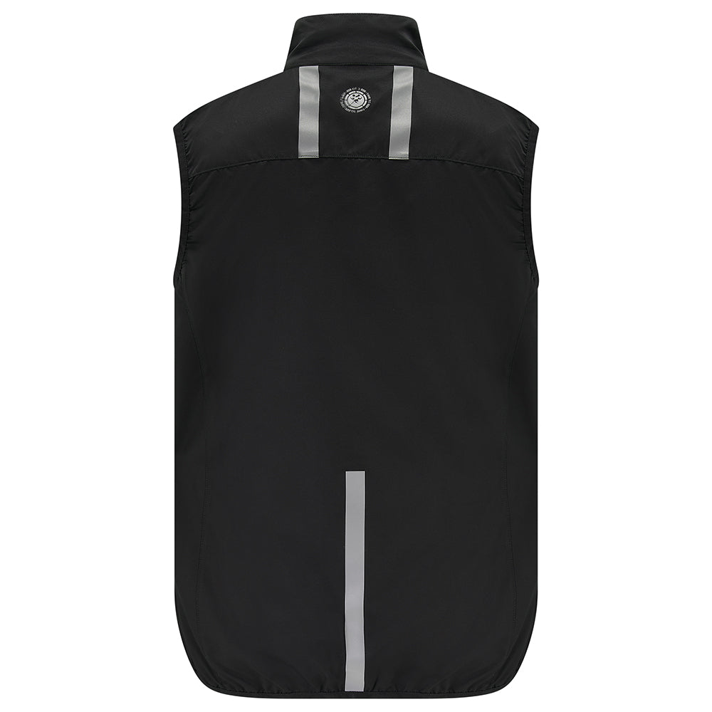 Women's Pace Running Gilet - Lightweight Windproof Reflective Trim & Two Pockets - Jet