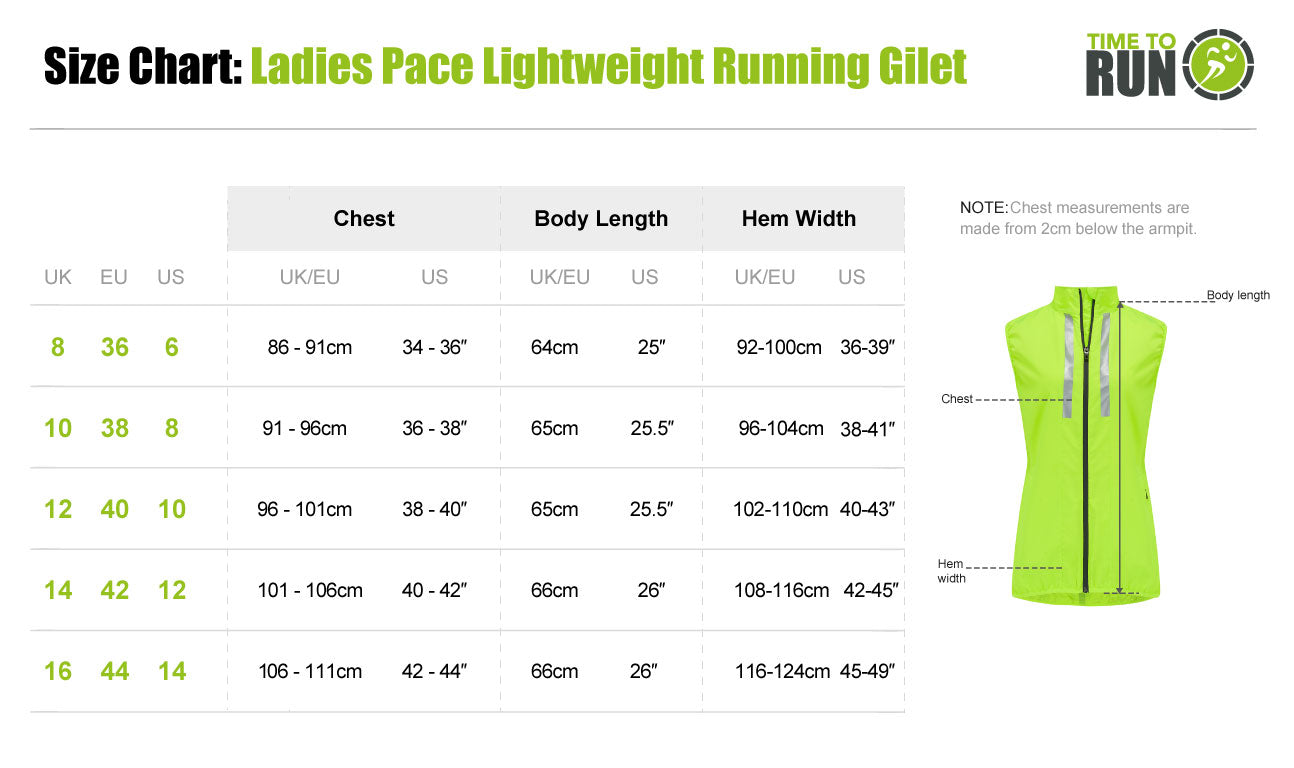 Women's Pace Running Gilet - Lightweight Windproof Reflective Trim & Two Pockets - Atoll Blue