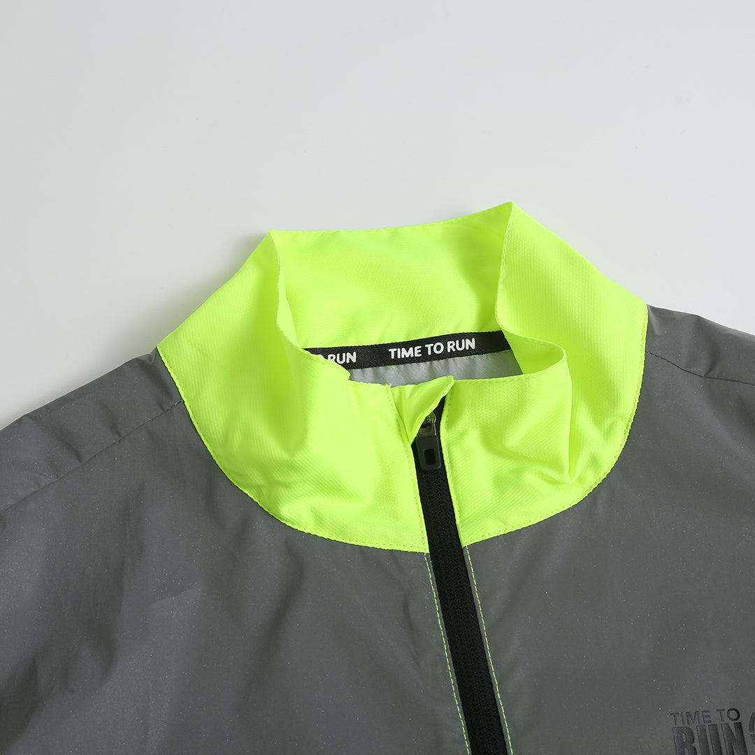 Men’s Reflective Windproof Gilet - Lime Green