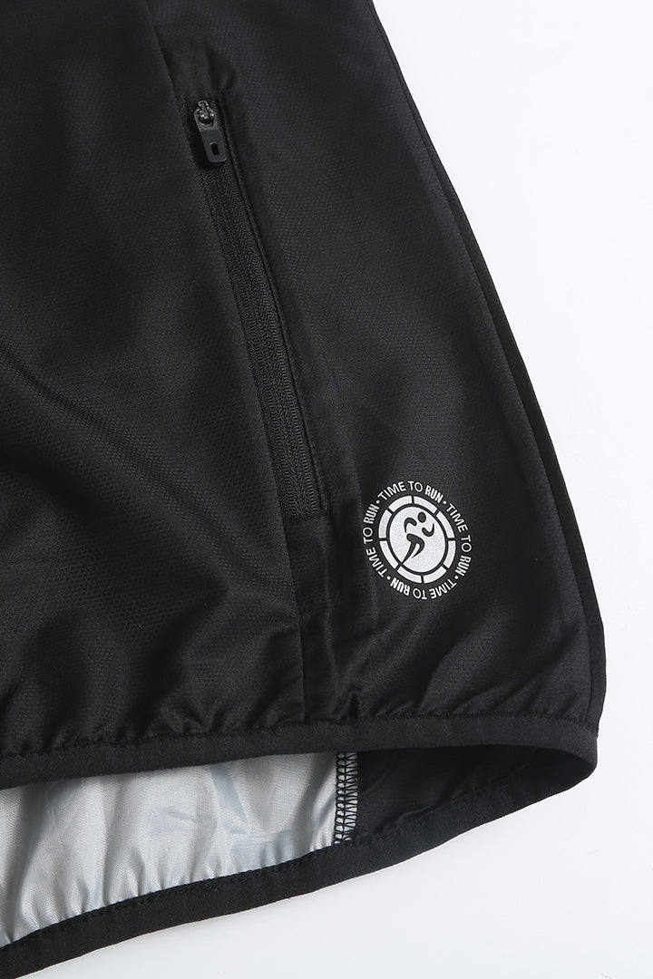 Women's Reflective Windproof Gilet - Black
