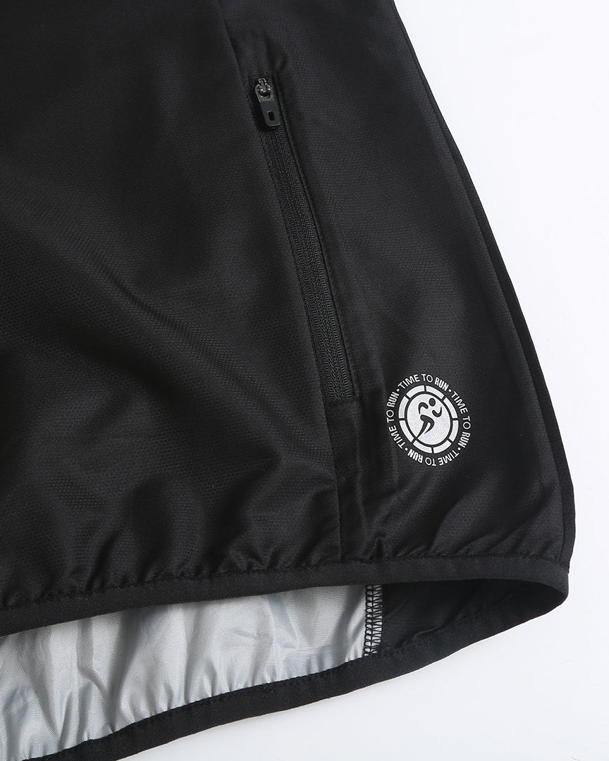Women's Reflective Windproof Gilet - Black