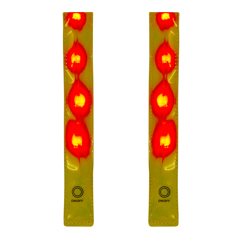 Reflective Running Armbands With High Visbility LEDs Pack of Two