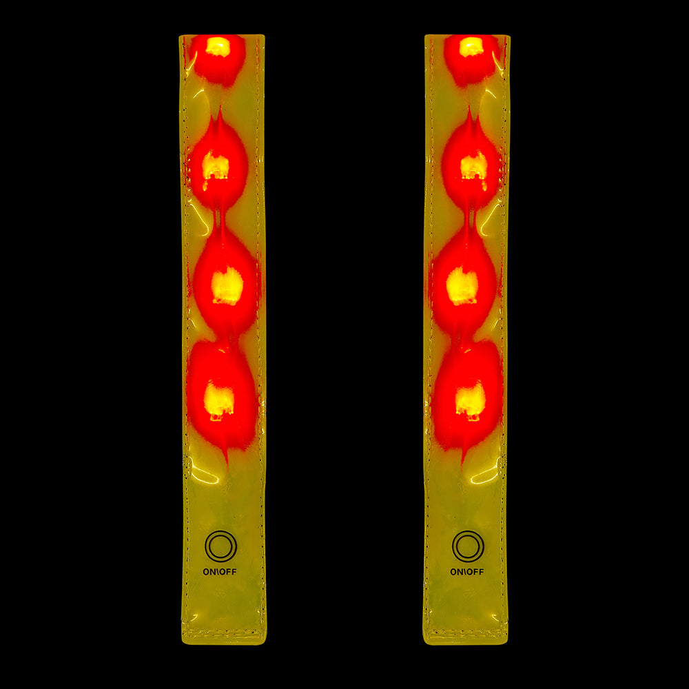 Reflective Running Armbands With High Visbility LEDs Pack of Two