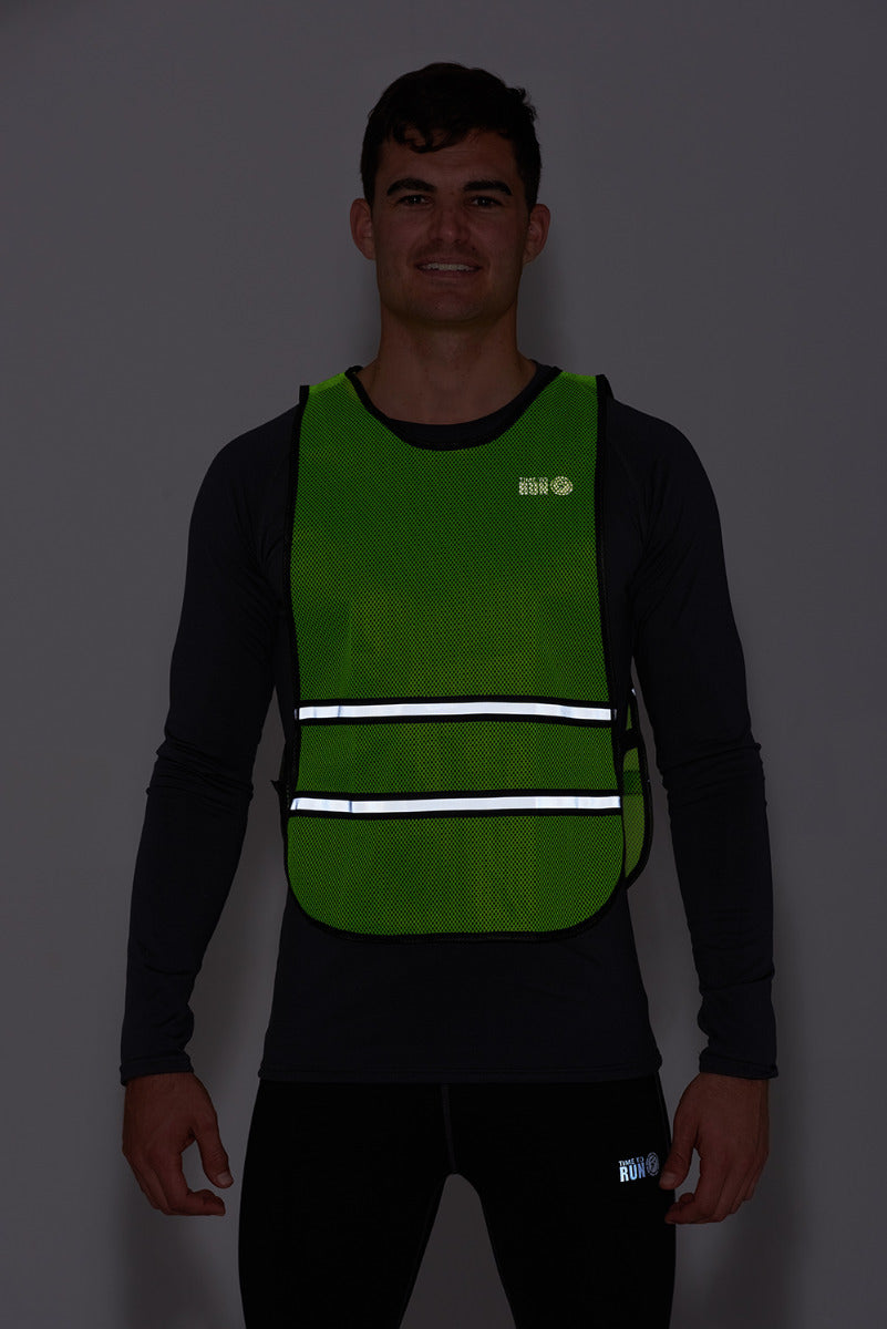 Reflective Running Vest - High Vis Yellow - Lightweight & Breathable
