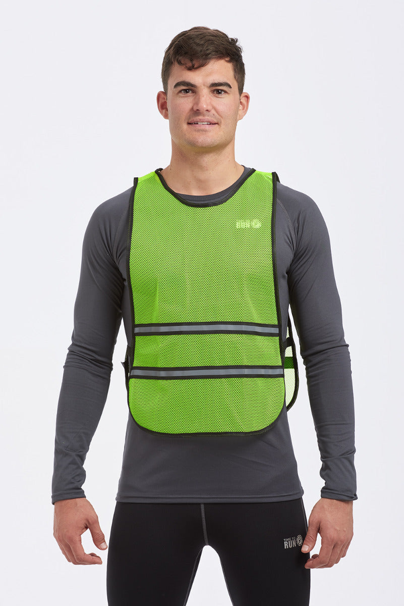 Reflective Running Vest - High Vis Yellow - Lightweight & Breathable