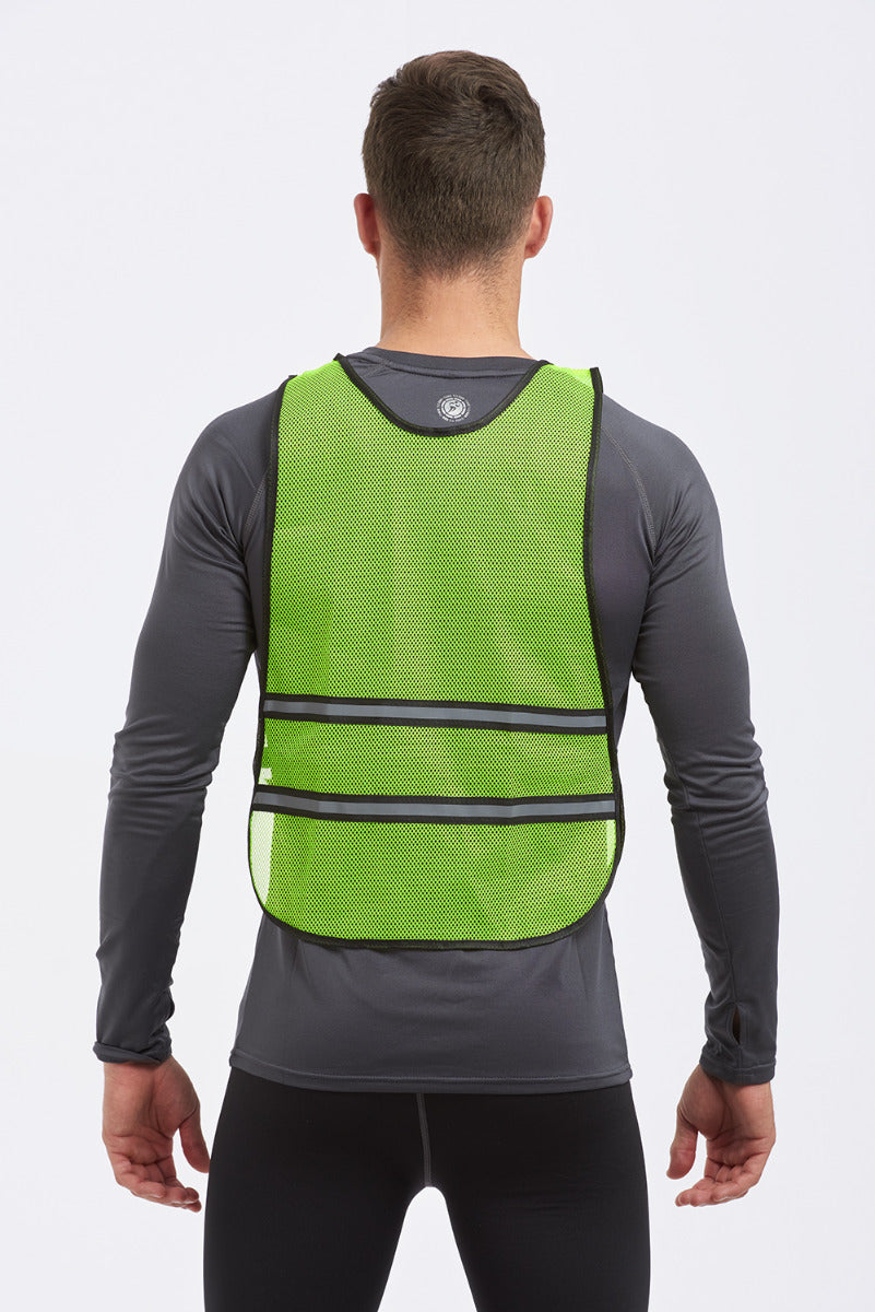 Reflective Running Vest - High Vis Yellow - Lightweight & Breathable