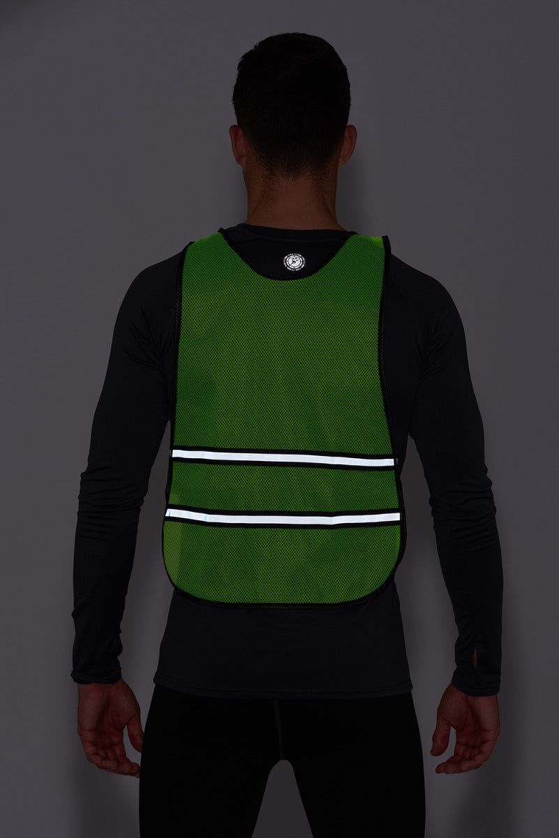 Reflective Running Vest - High Vis Yellow - Lightweight & Breathable