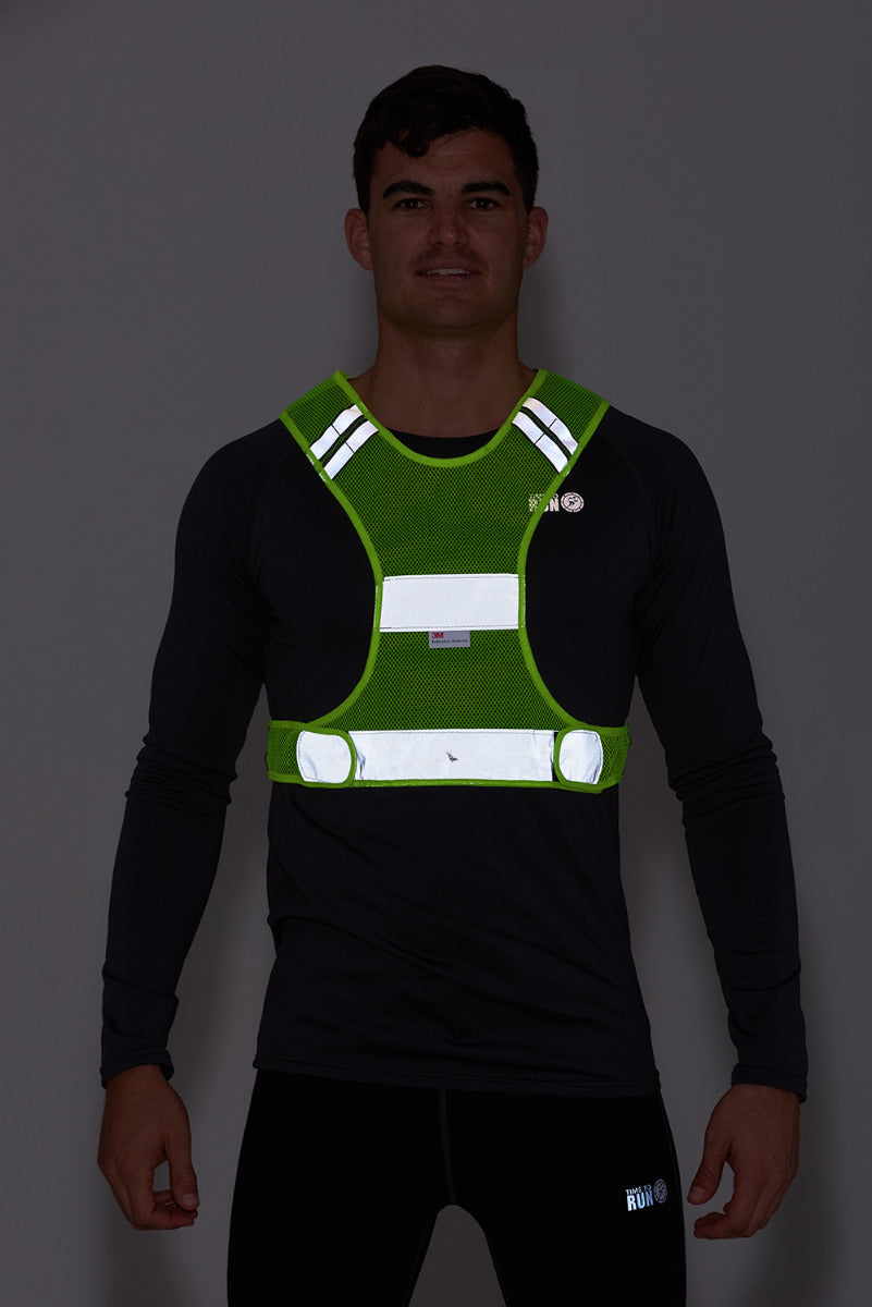 Reflective Running / Cycling / Sports Vest Bib High Visibility Scotchlite 3M Mesh
