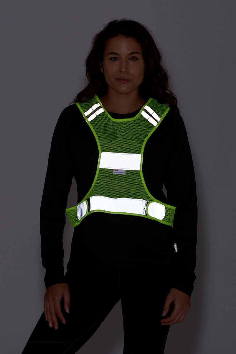 Reflective Running / Cycling / Sports Vest Bib High Visibility Scotchlite 3M Mesh