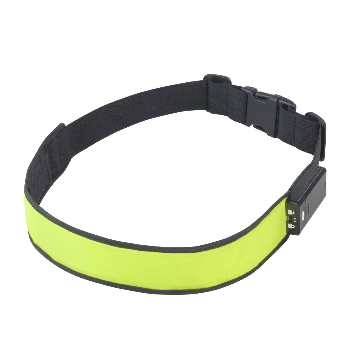 High Visibility USB Charged LED Runners Cyclists Belt Green