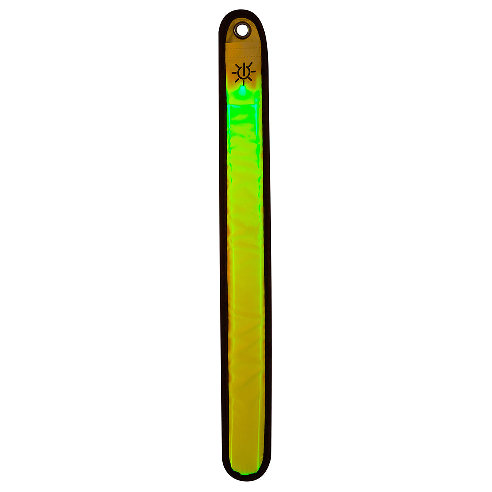 High Visibility Reflective Running Cycling LED Armband Pack of Two Green