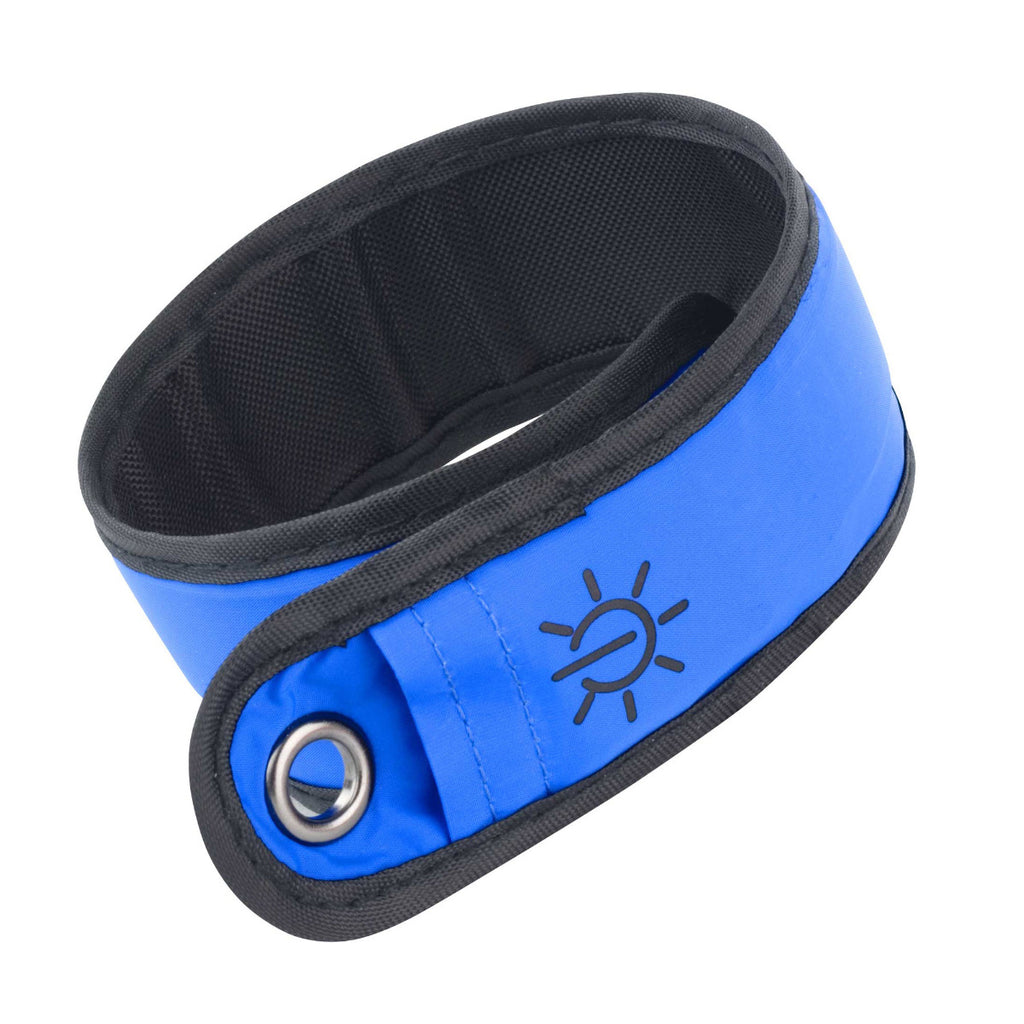 High Visibility Reflective Running Cycling LED Armband Pack of Two Blue