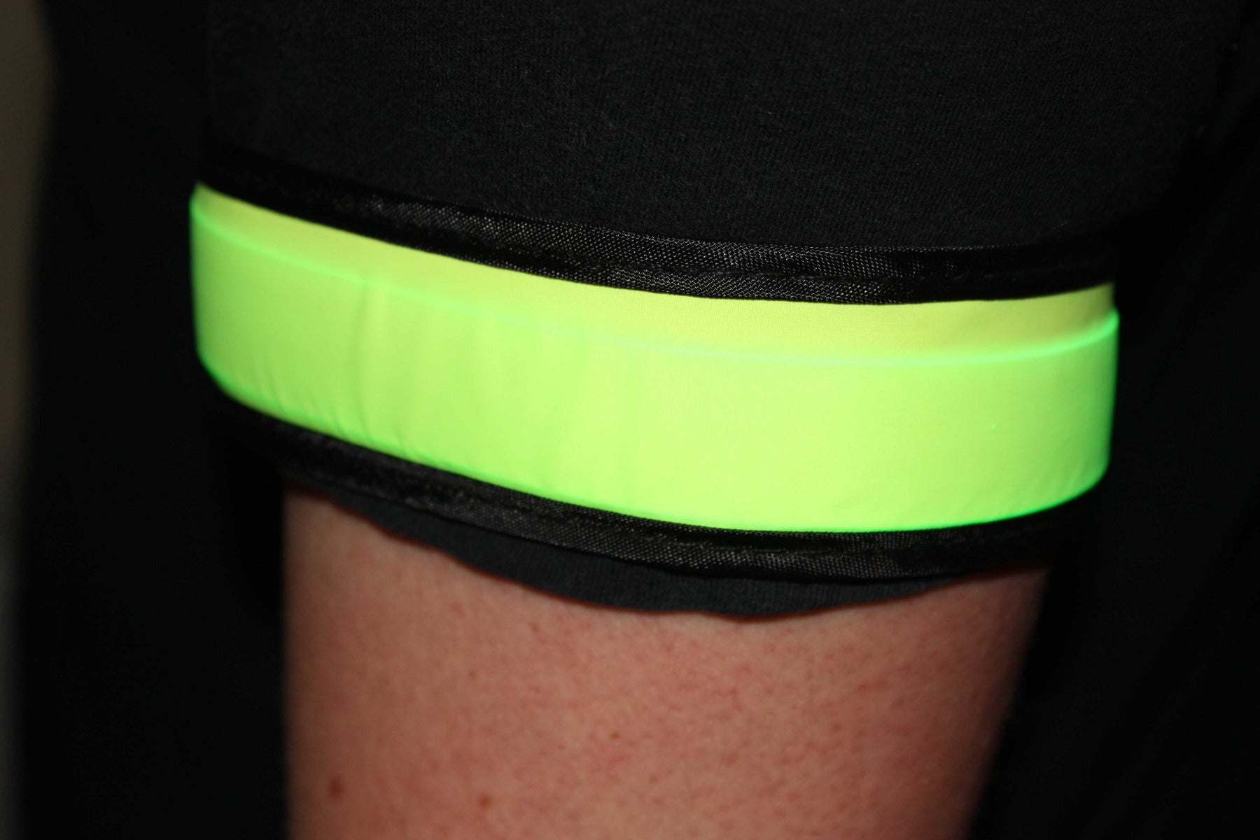 High Visibility Reflective Running Cycling LED Armband Pack of Two Green