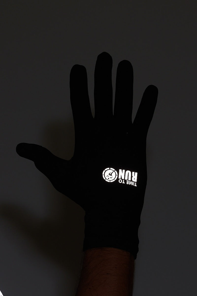 Time to Run Lightweight Running Gloves With Touchscreen Function Black