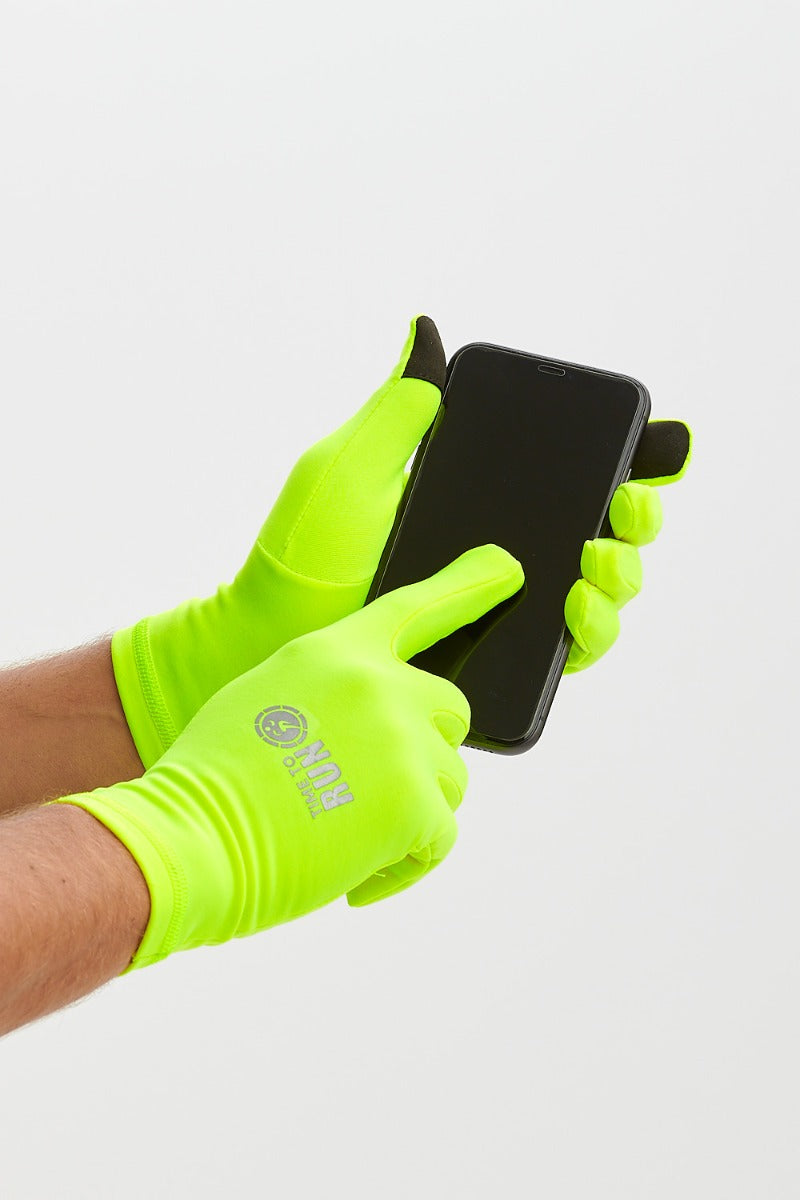 Lightweight Running Gloves With Touchscreen Function Yellow