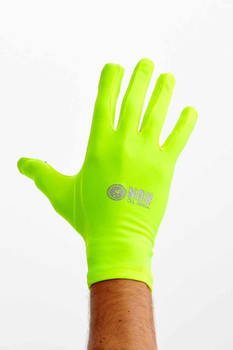 Time to Run Lightweight Running Gloves With Touchscreen Function Yellow