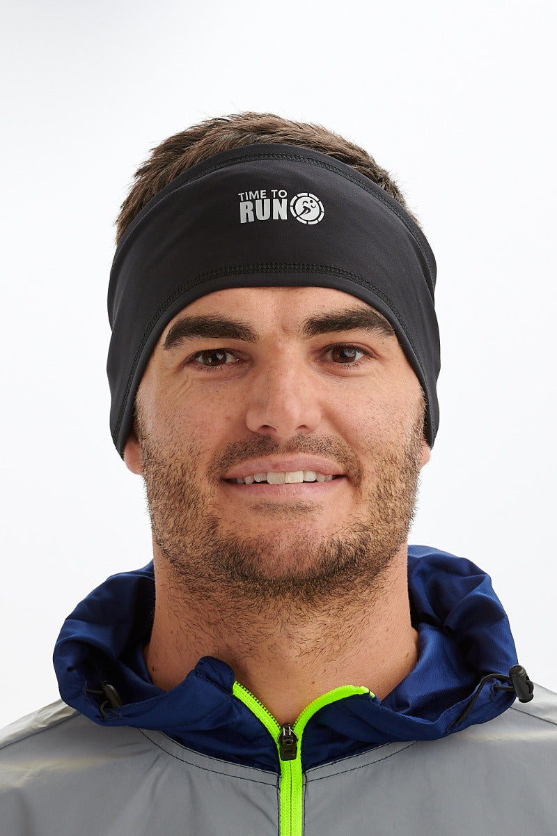 Time to Run Lightweight Running Headband Black