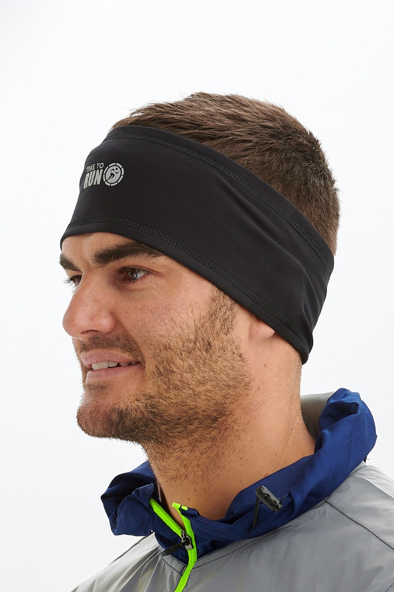 Time to Run Lightweight Running Headband Black
