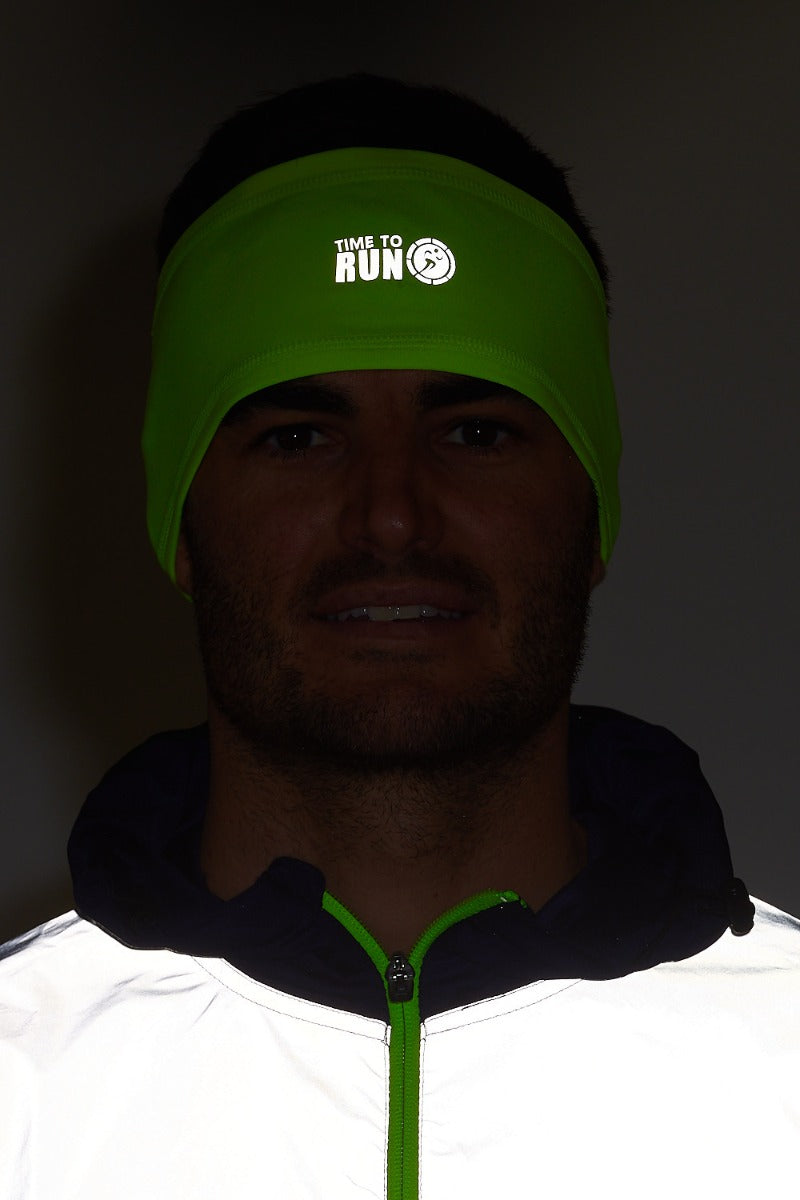 Time to Run Lightweight Running Headband Lime