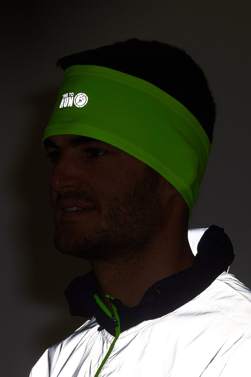 Time to Run Lightweight Running Headband Lime