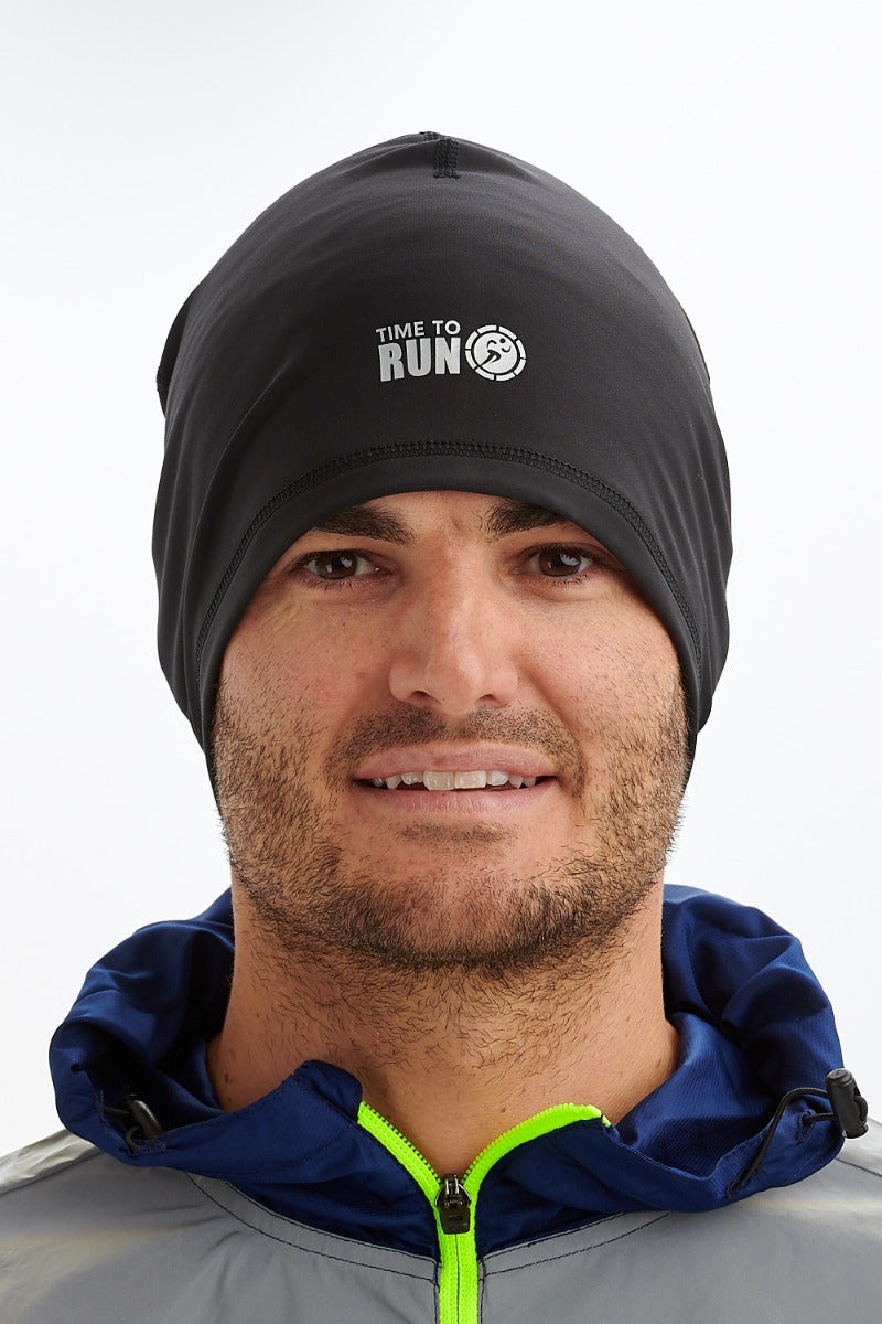 Time to Run Unisex Lightweight Quick Dry Running Hat Black