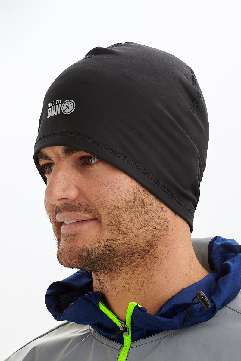Time to Run Unisex Lightweight Quick Dry Running Hat Black