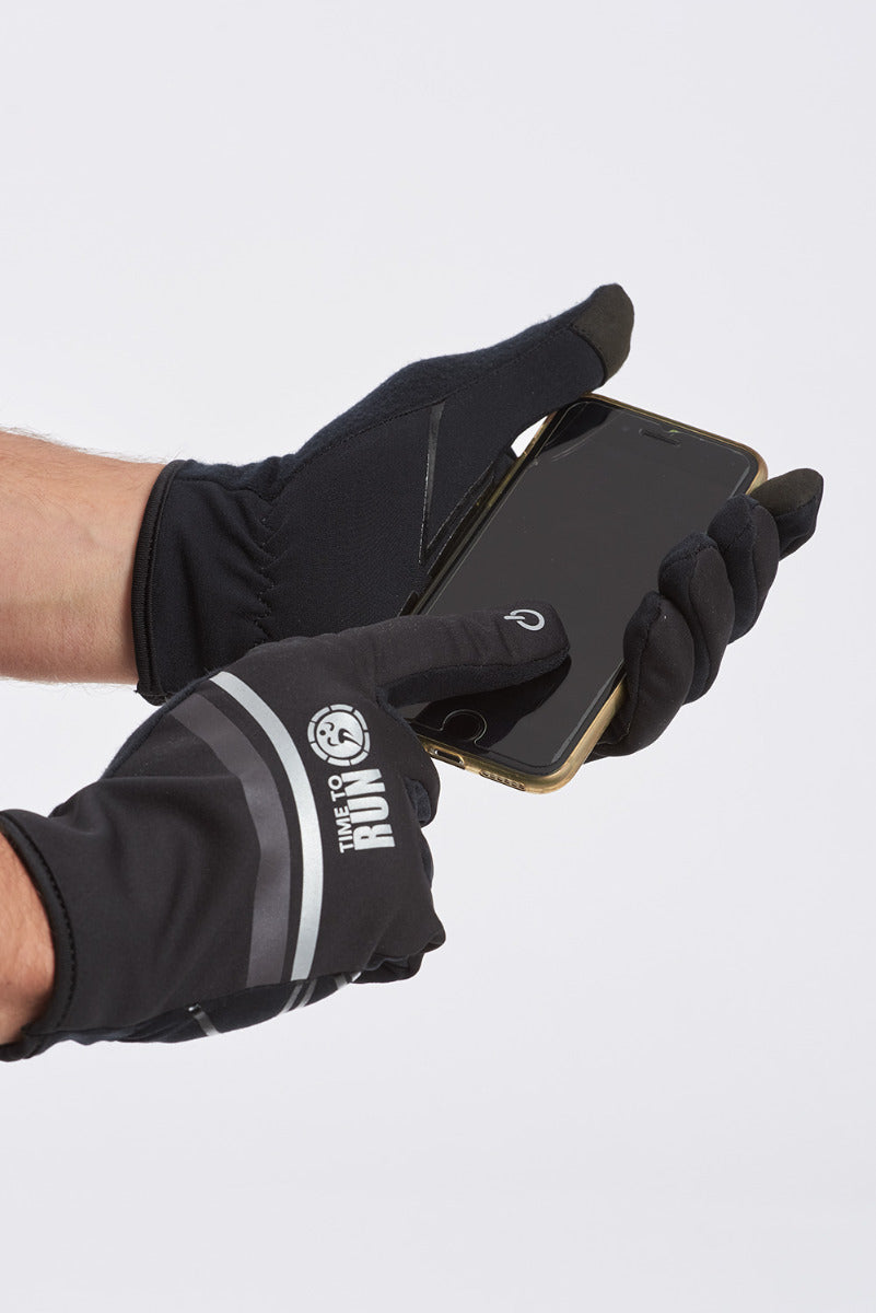 Windproof Pro Spirit Reflective Running-Cycling Glove-Black