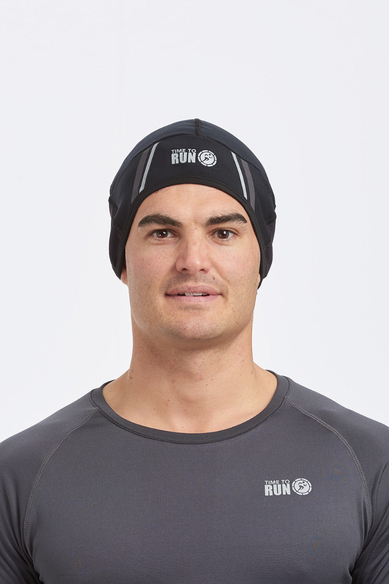 Windproof Pro Spirit Reflective Running/Cycling Hat-Black