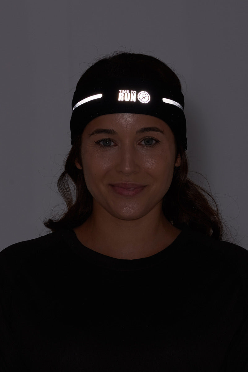 Windproof Pro Spirit Reflective Running/Cycling Headband-Black