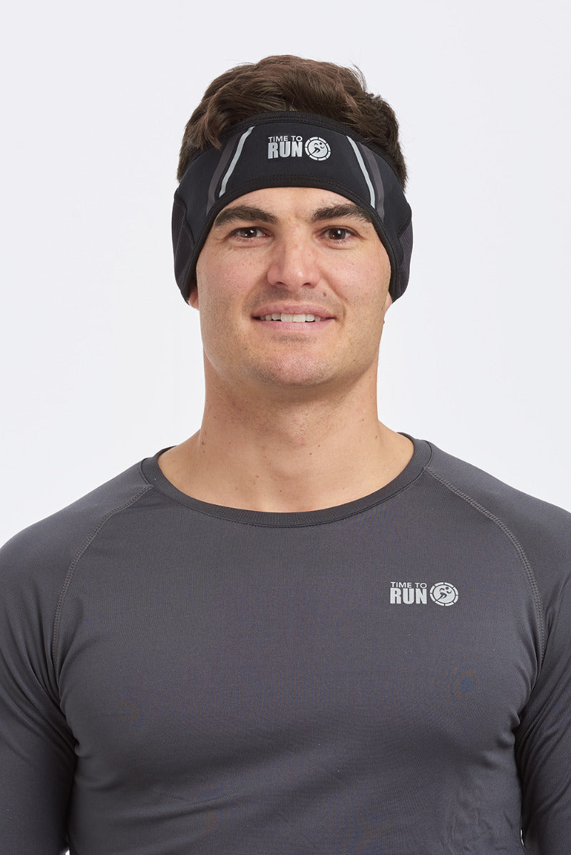 Windproof Pro Spirit Reflective Running/Cycling Headband-Black