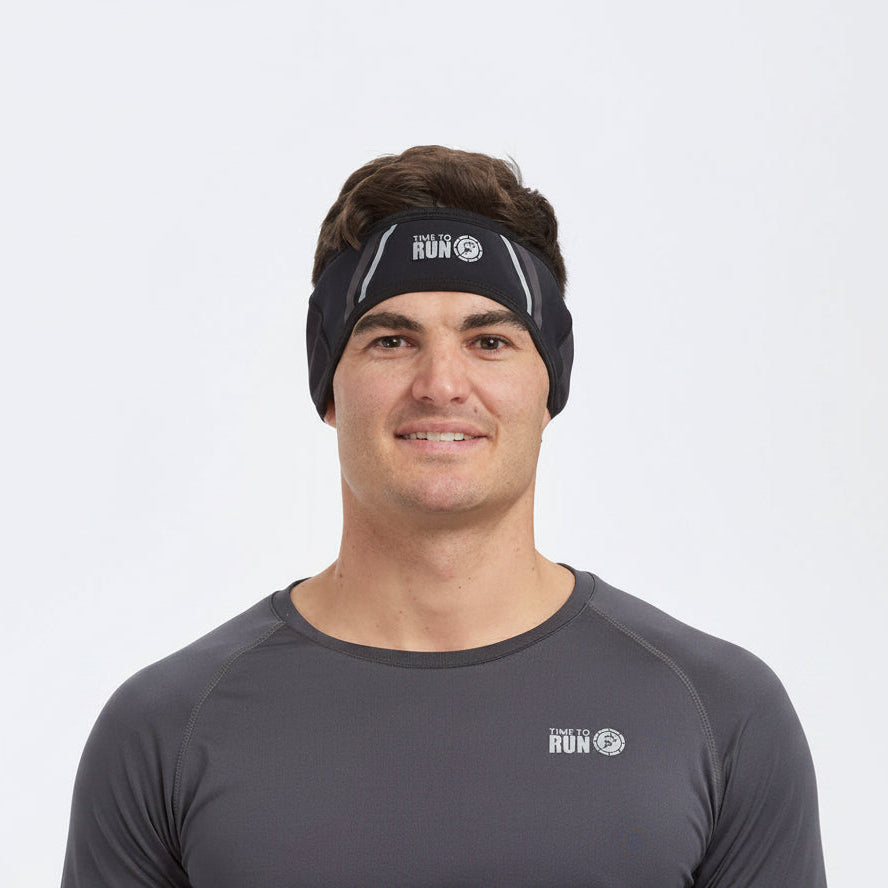 Windproof Pro Spirit Reflective Running/Cycling Headband-Black