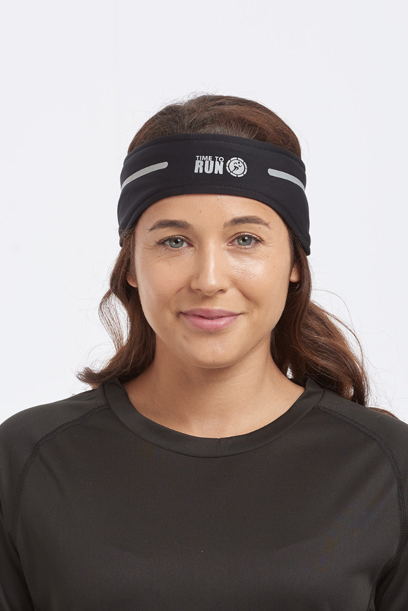 Windproof Pro Spirit Reflective Running/Cycling Headband-Black