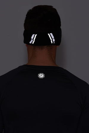 Windproof Pro Spirit Reflective Running/Cycling Headband-Black