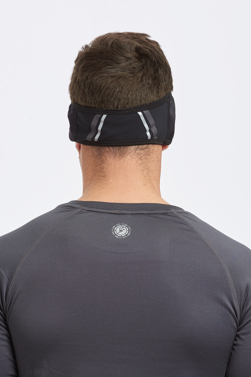 Windproof Pro Spirit Reflective Running/Cycling Headband-Black