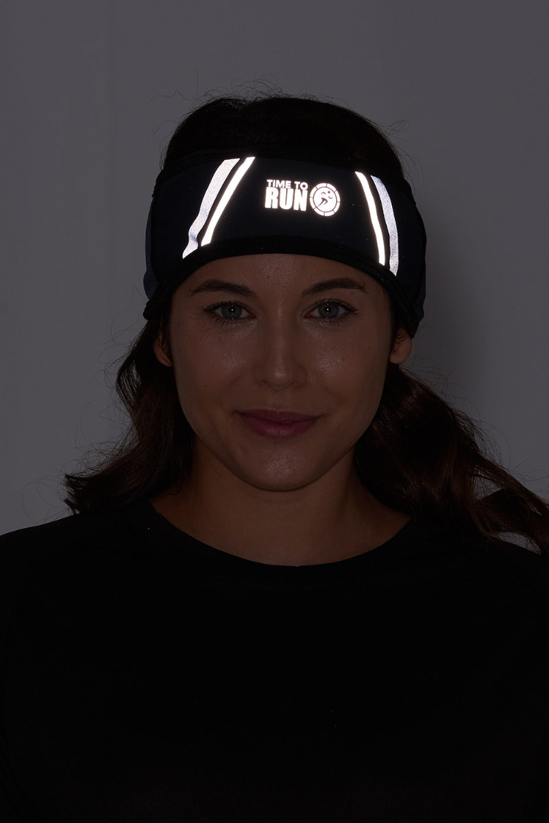 Windproof Pro Spirit Reflective Running/Cycling Headband-Charcoal Grey