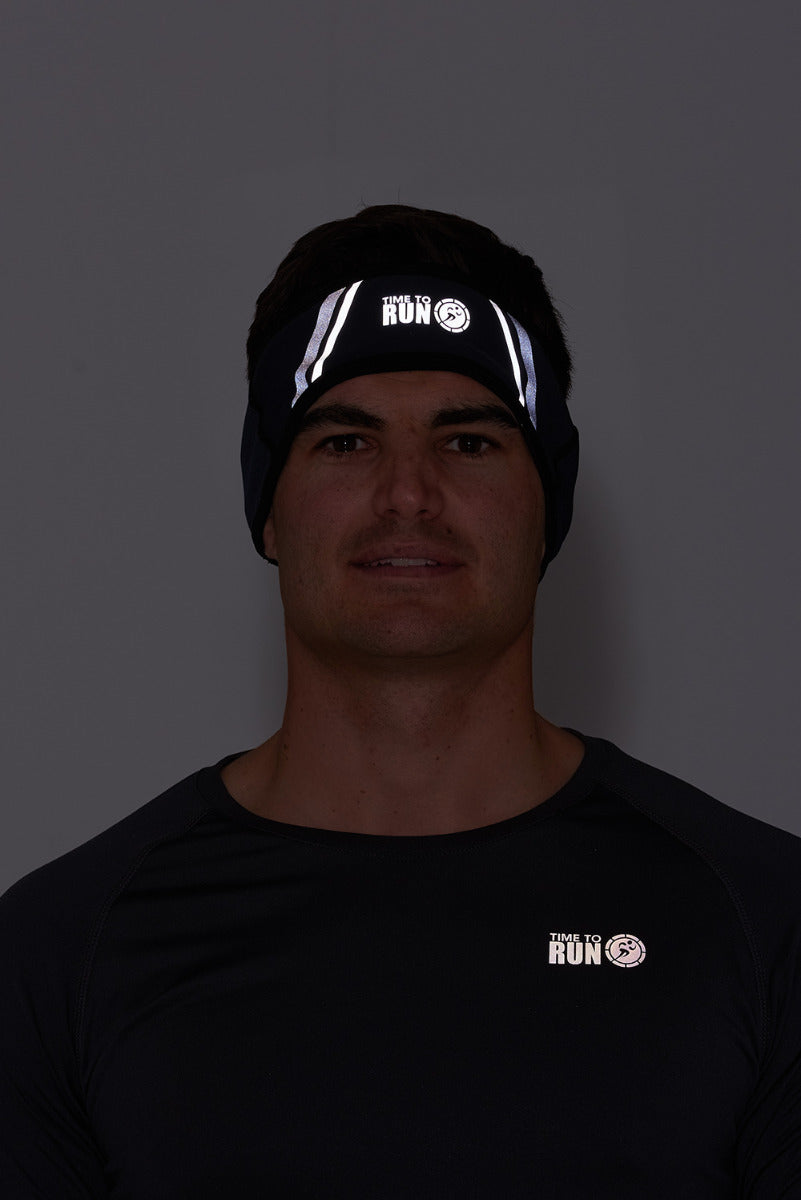 Windproof Pro Spirit Reflective Running/Cycling Headband-Charcoal Grey