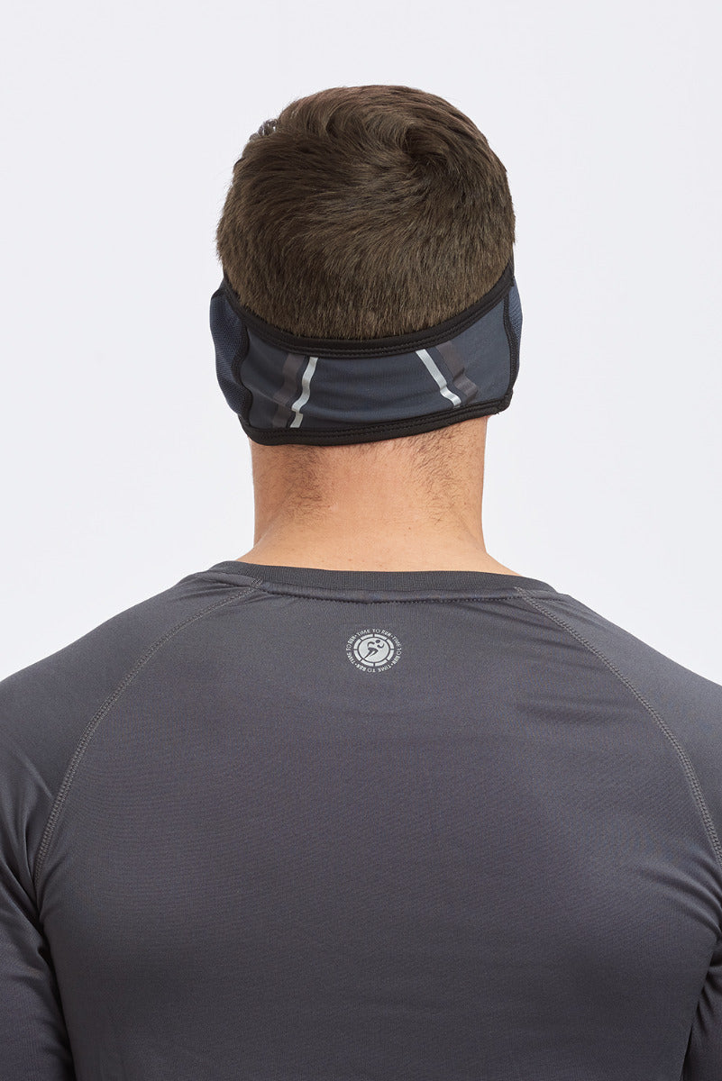 Windproof Pro Spirit Reflective Running/Cycling Headband-Charcoal Grey