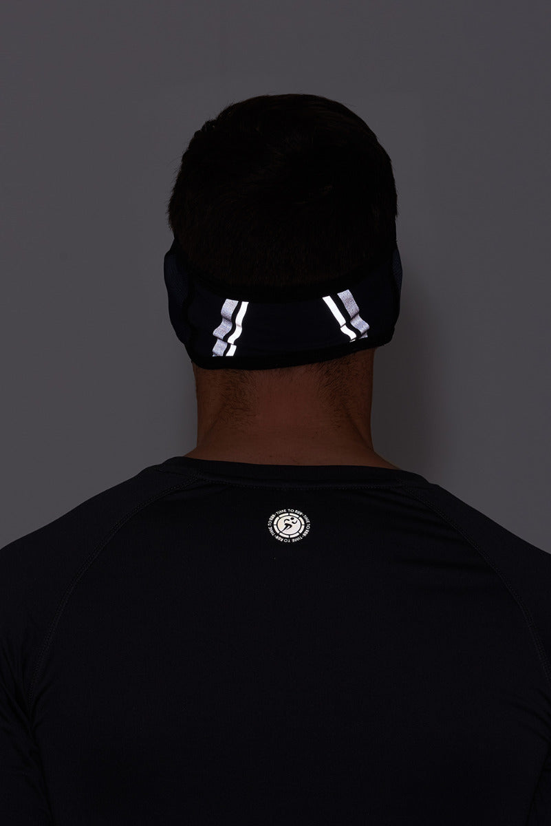 Windproof Pro Spirit Reflective Running/Cycling Headband-Charcoal Grey