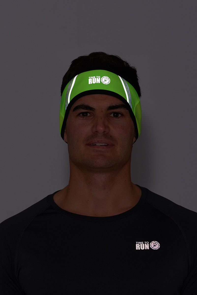 Windproof Pro Spirit Reflective Running/Cycling Headband-Lime