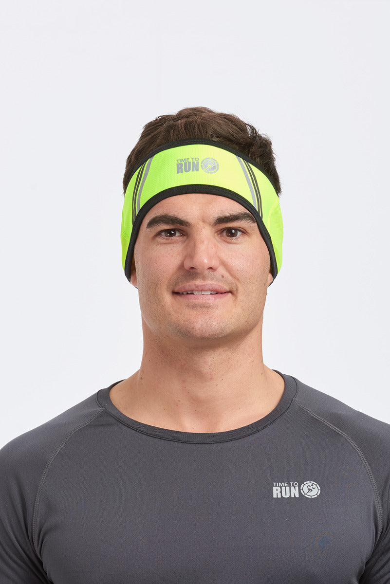 Windproof Pro Spirit Reflective Running/Cycling Headband-Lime