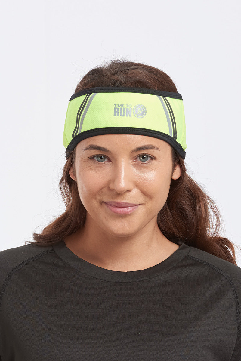 Windproof Pro Spirit Reflective Running/Cycling Headband-Lime